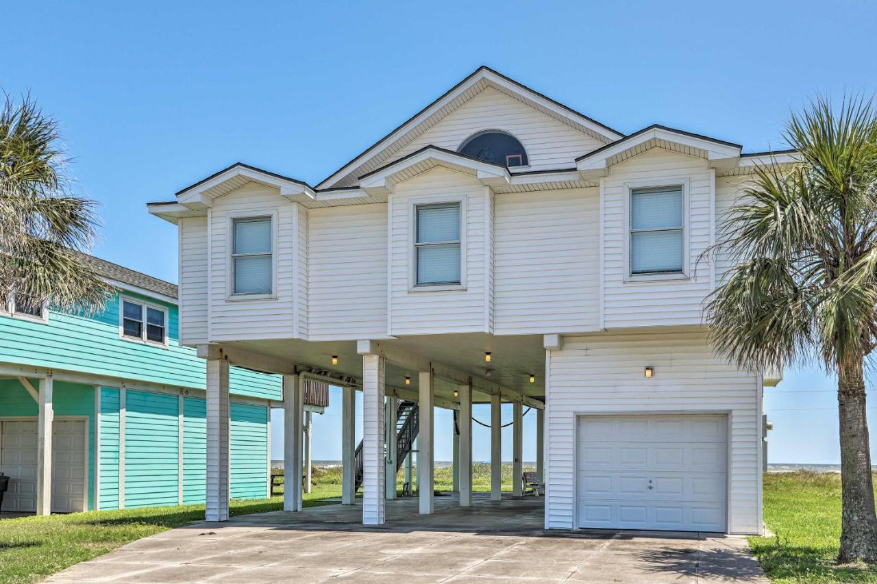 Oceanfront Galveston Home - Walk To Beach! Exteriör bild